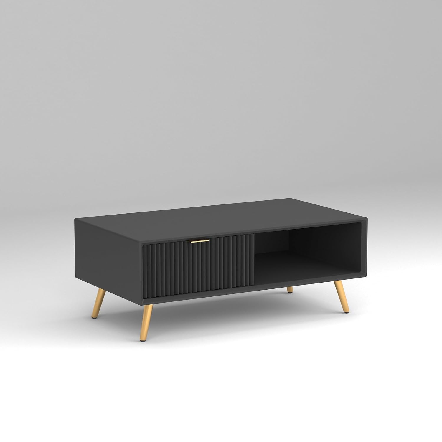 Craft D Art HDMR Premium Wood Coffee Table (Black)