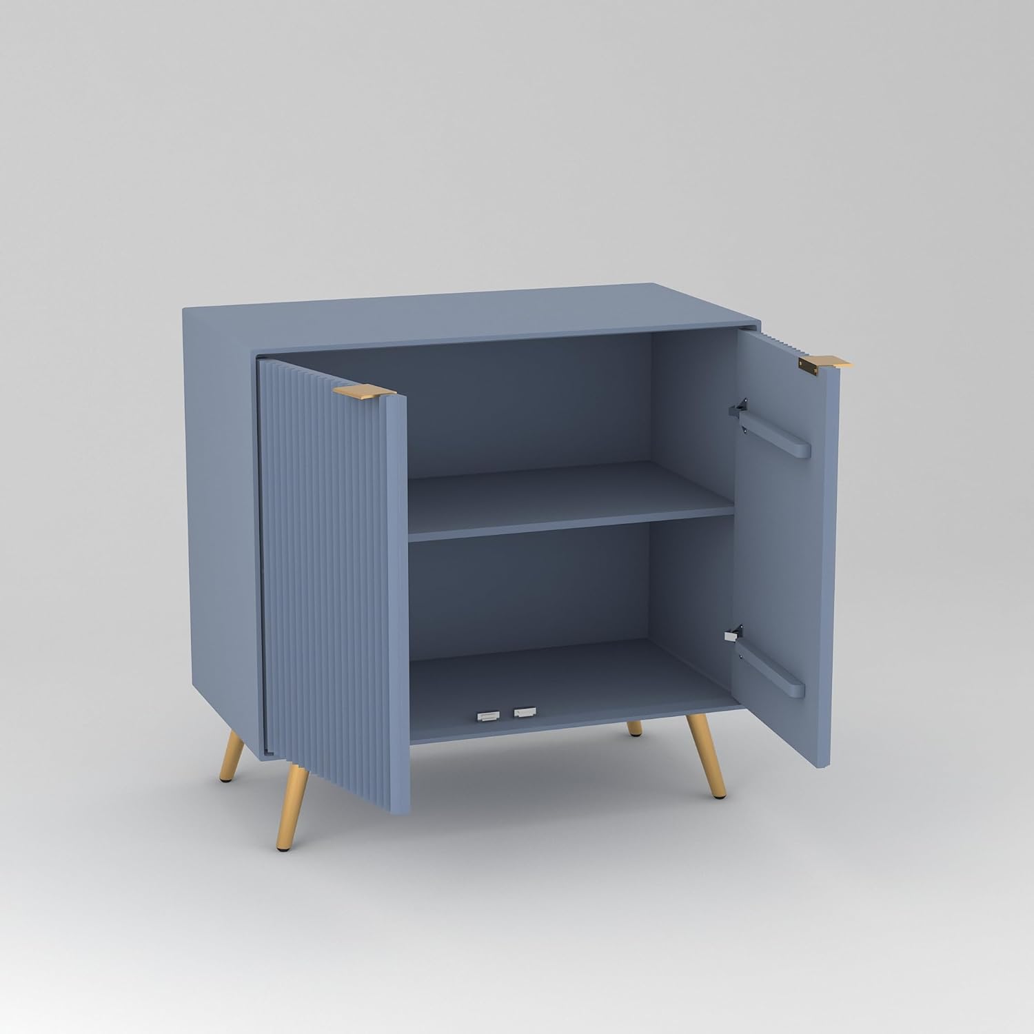 Craft D Art HDMR Premium Wood Sideboard Cabinet (Slate Blue)