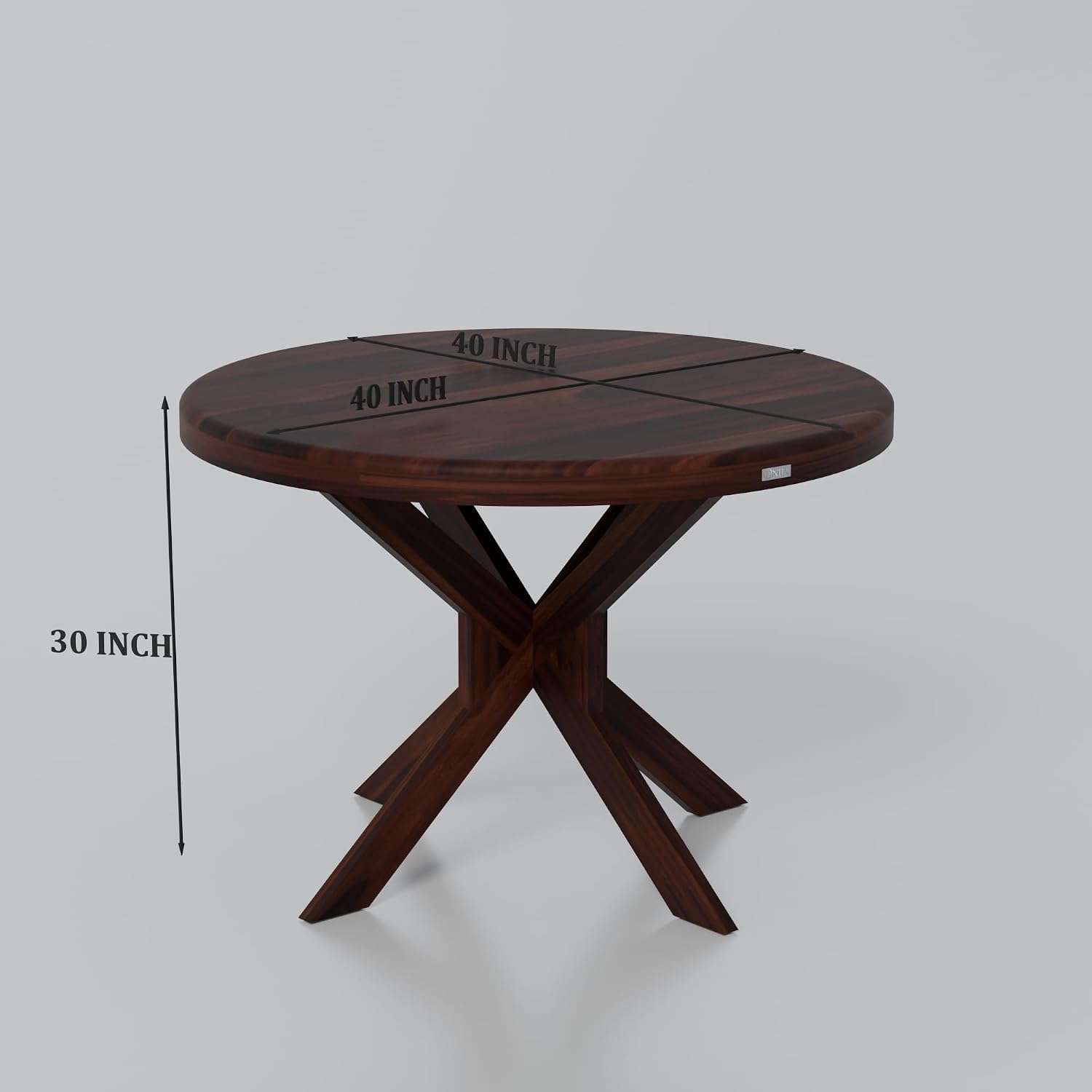 Compact Solid Wood Round Dining Table Set with Cane Back Chairs