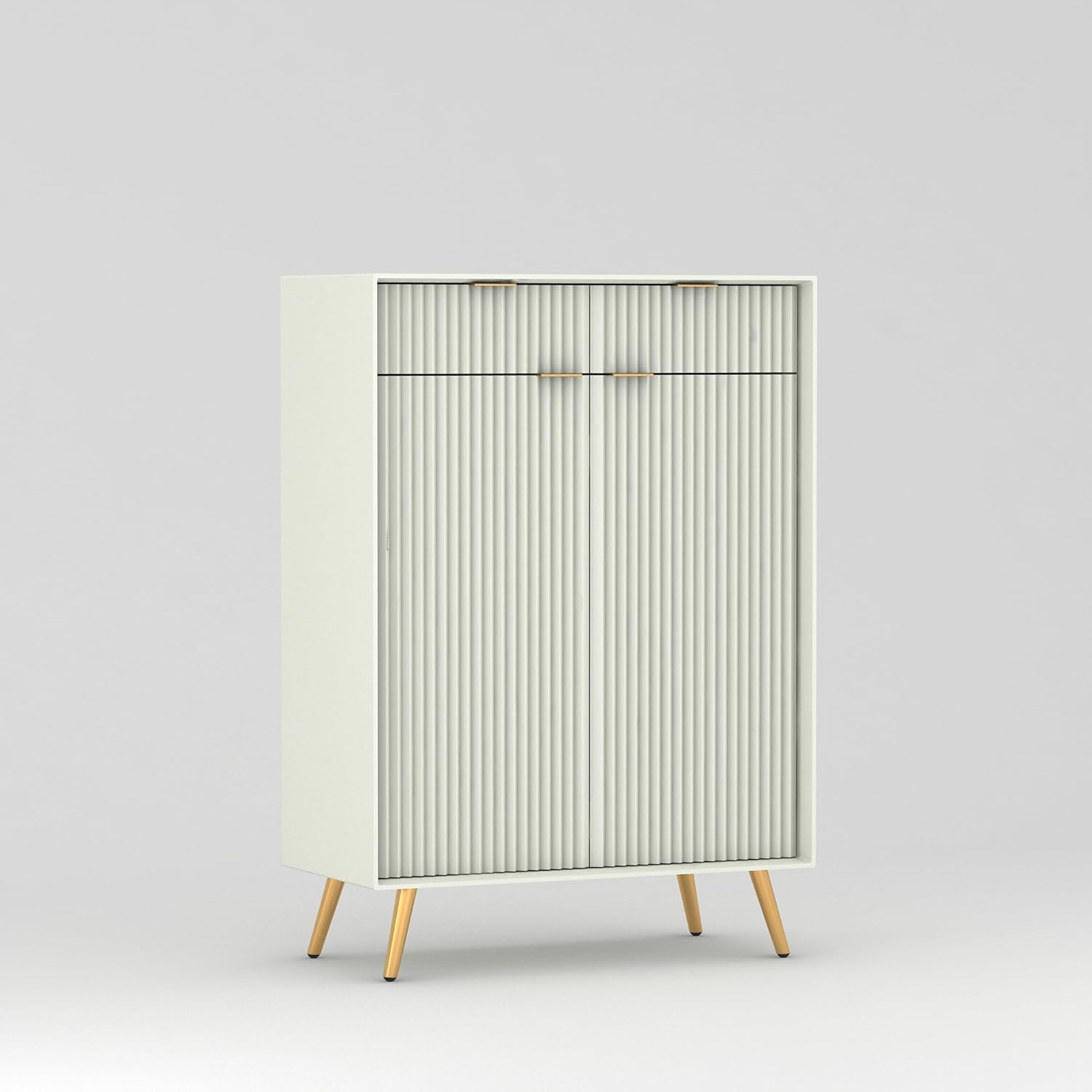 Craft D Art HDMR Premium Wood Sideboard Cabinet (White)