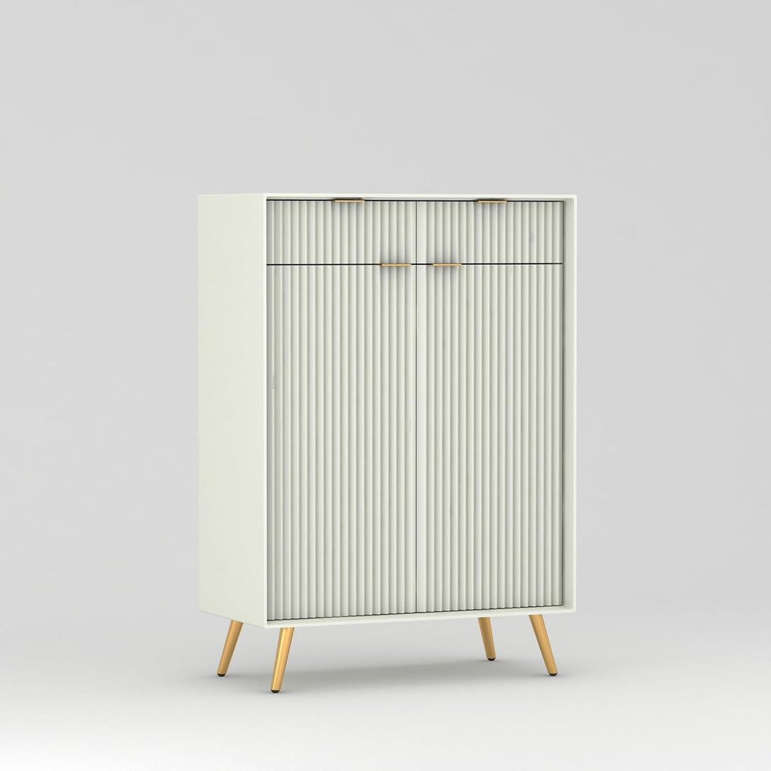 Craft D Art HDMR Premium Wood Sideboard Cabinet (White)