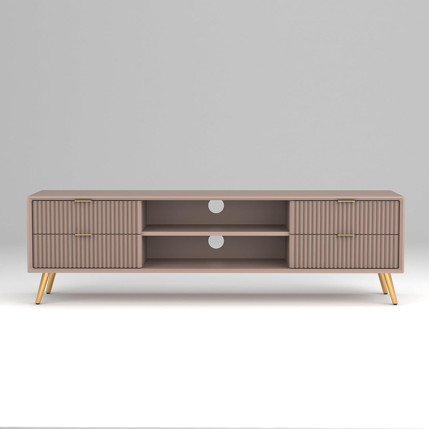 Craft D Art HDMR Premium Wood TV Unit for Living Room  (Mocha Beige)