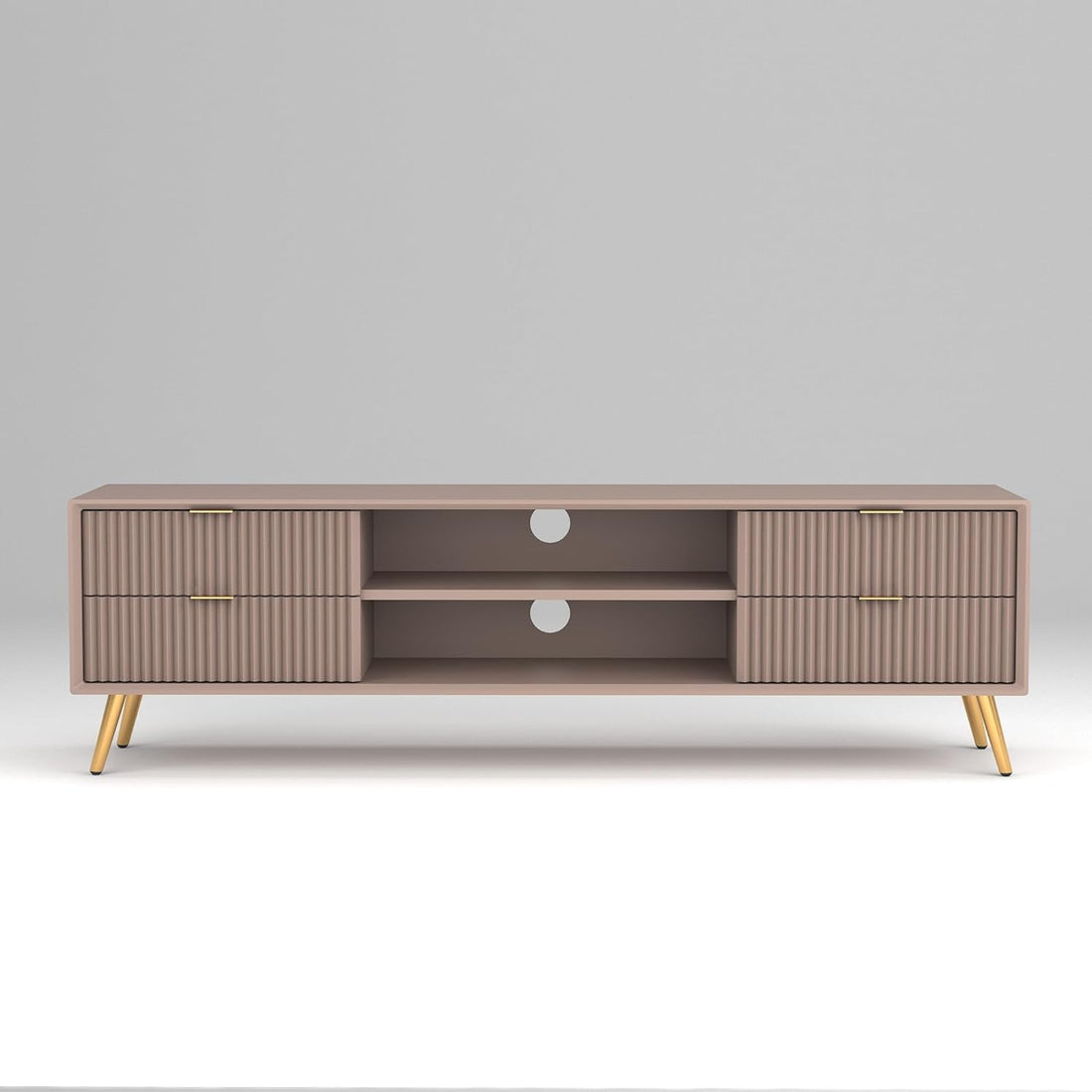 Craft D Art HDMR Premium Wood TV Unit for Living Room  (Mocha Beige)