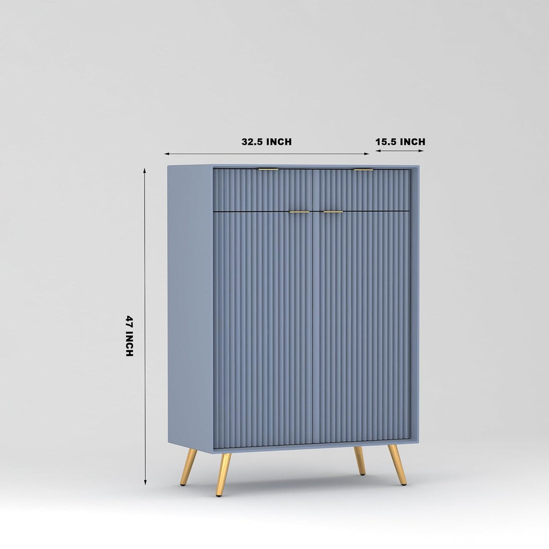 Craft D Art HDMR Premium Wood Sideboard Cabinet (Slate Blue)