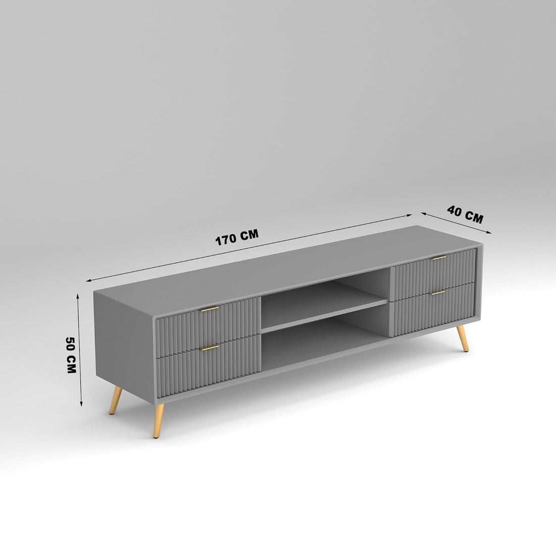 Craft D Art HDMR Premium Wood TV Unit for Living Room (Grey)