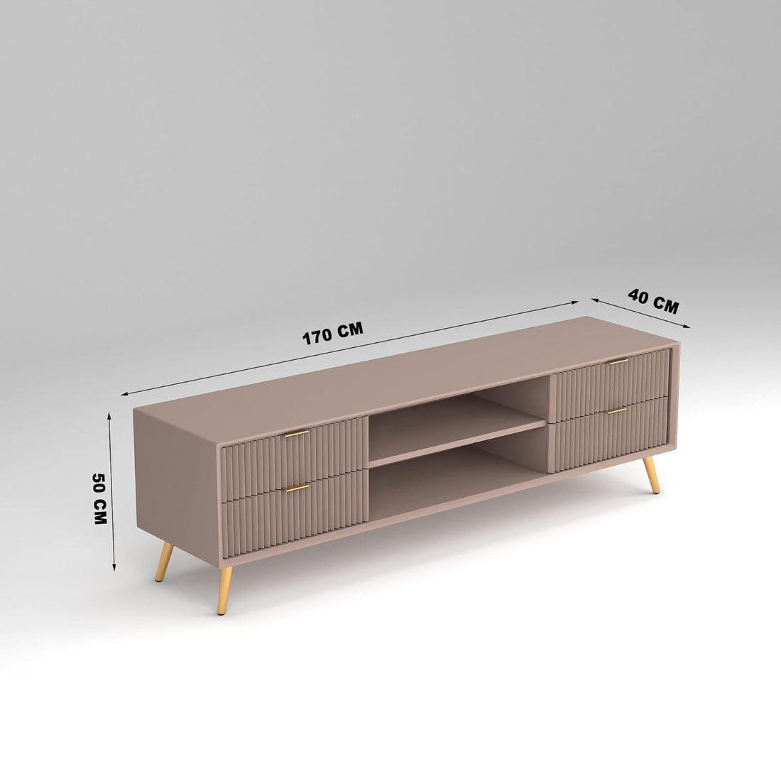 Craft D Art HDMR Premium Wood TV Unit for Living Room  (Mocha Beige)