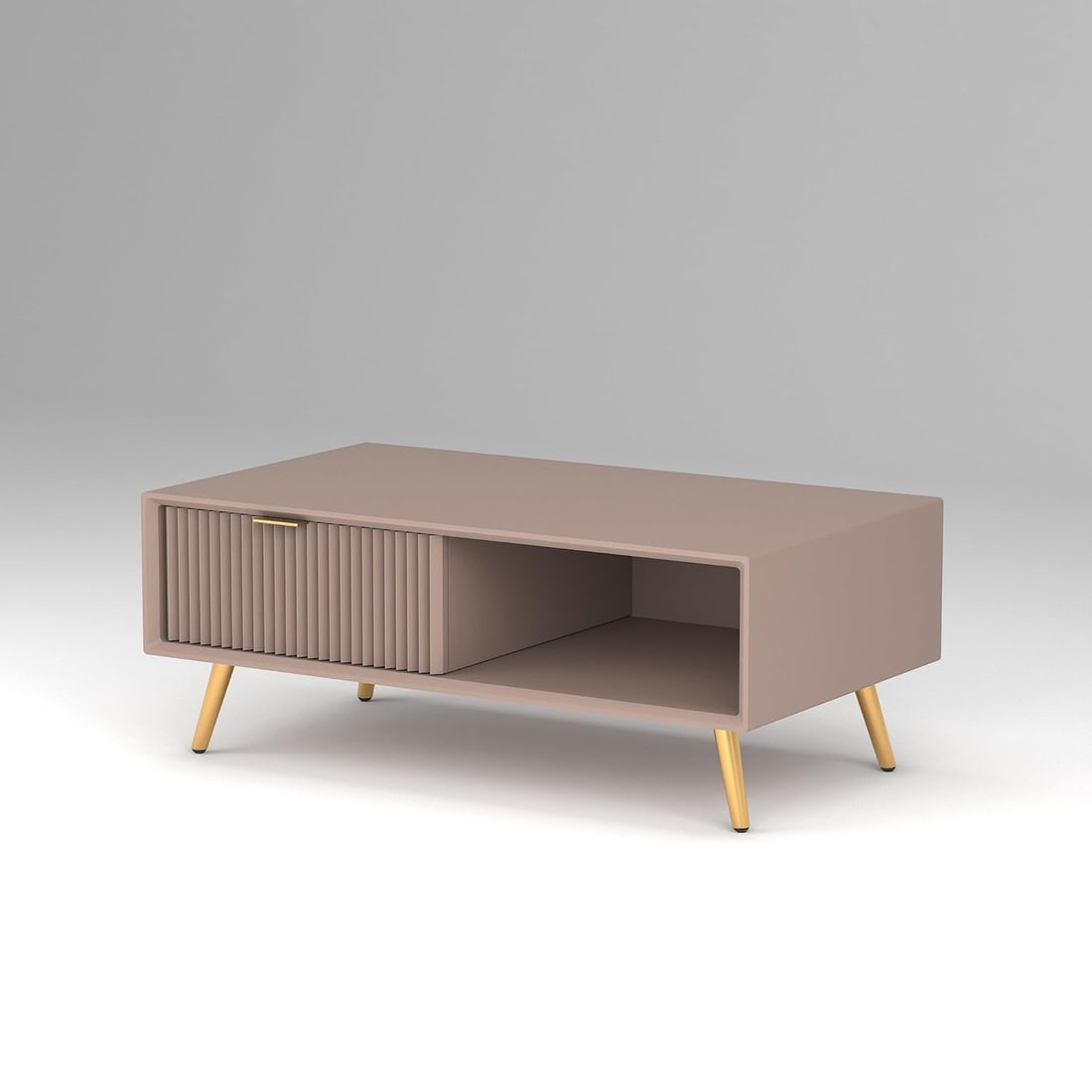 Craft D Art HDMR Premium Wood Coffee Table (Mocha Beige)
