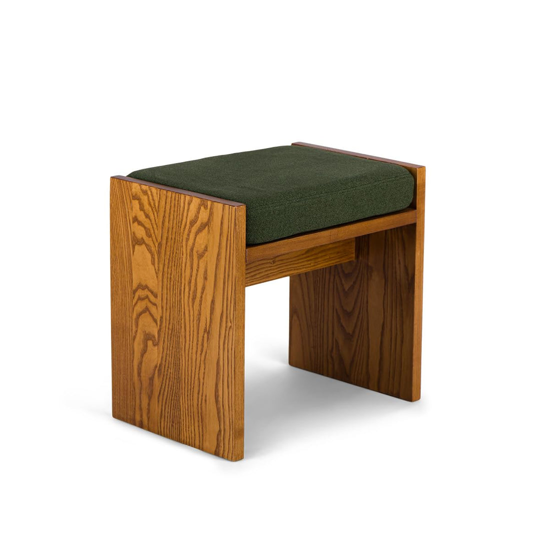 Craft D Art Stool/Seat/Ottoman/Bench in Solid Sheesham Wood Stool with Cushion | Sitting Chair with Foam seat (Green)