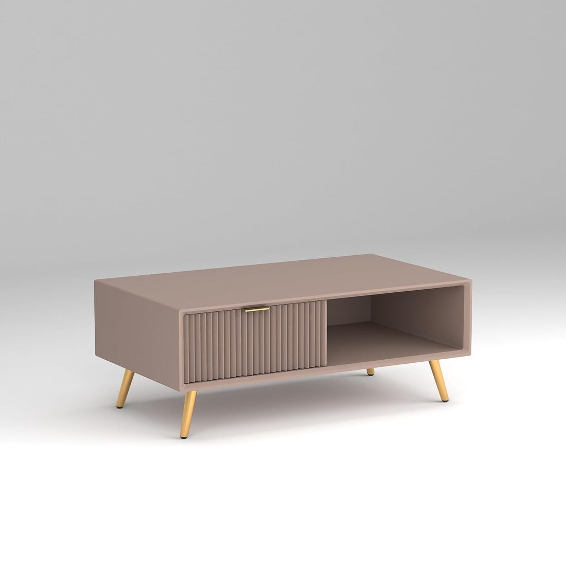 Craft D Art HDMR Premium Wood Coffee Table (Mocha Beige)