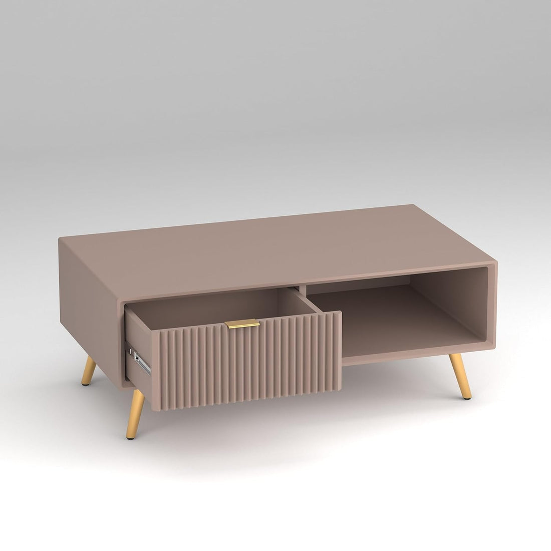 Craft D Art HDMR Premium Wood Coffee Table (Mocha Beige)
