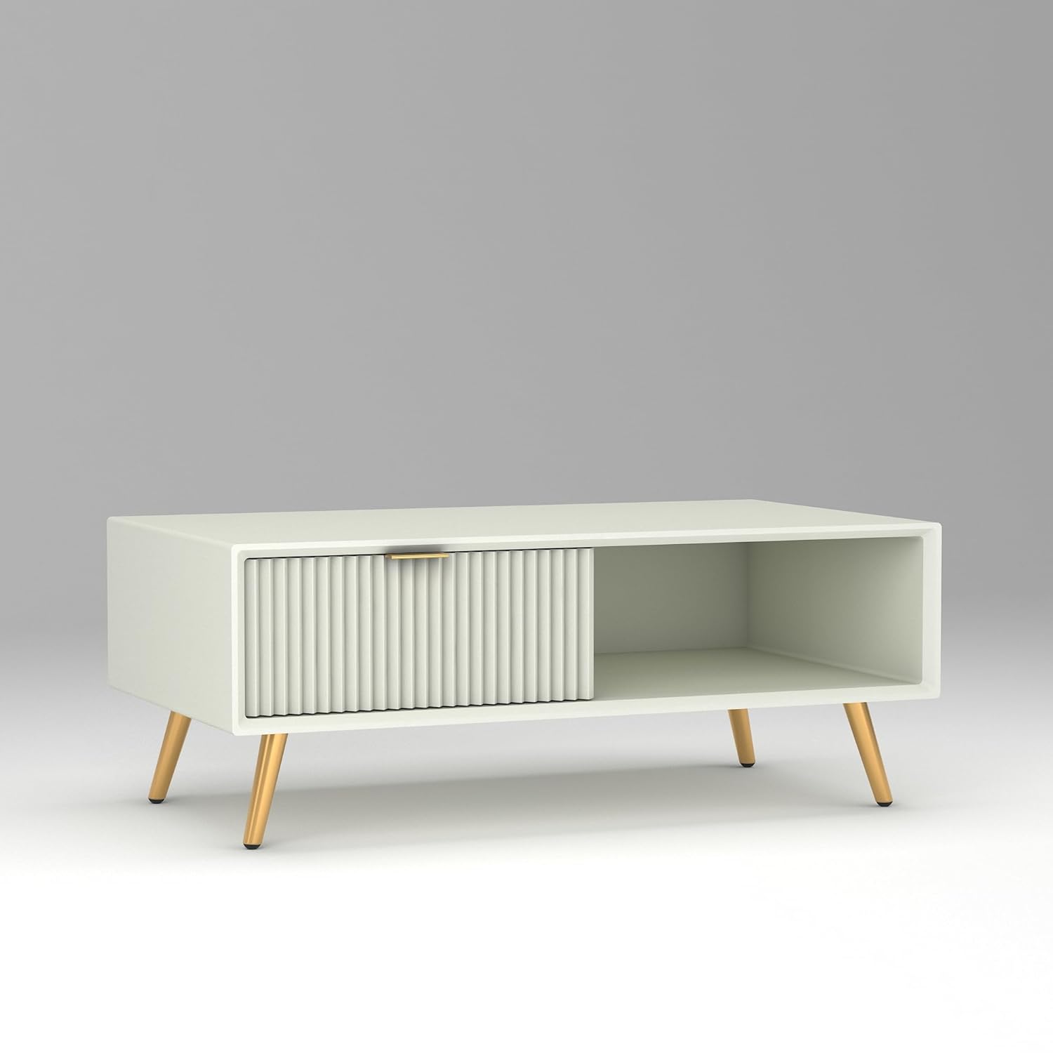 Craft D Art HDMR Premium Wood Coffee Table (White)