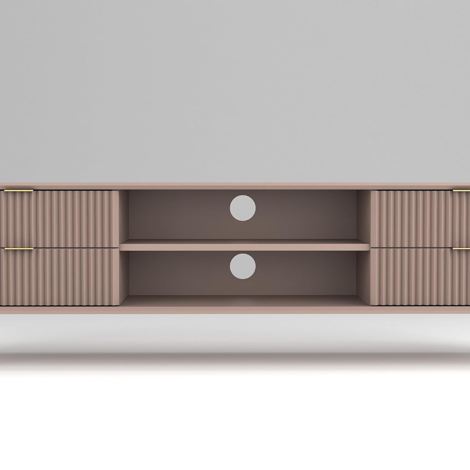 Craft D Art HDMR Premium Wood TV Unit for Living Room  (Mocha Beige)