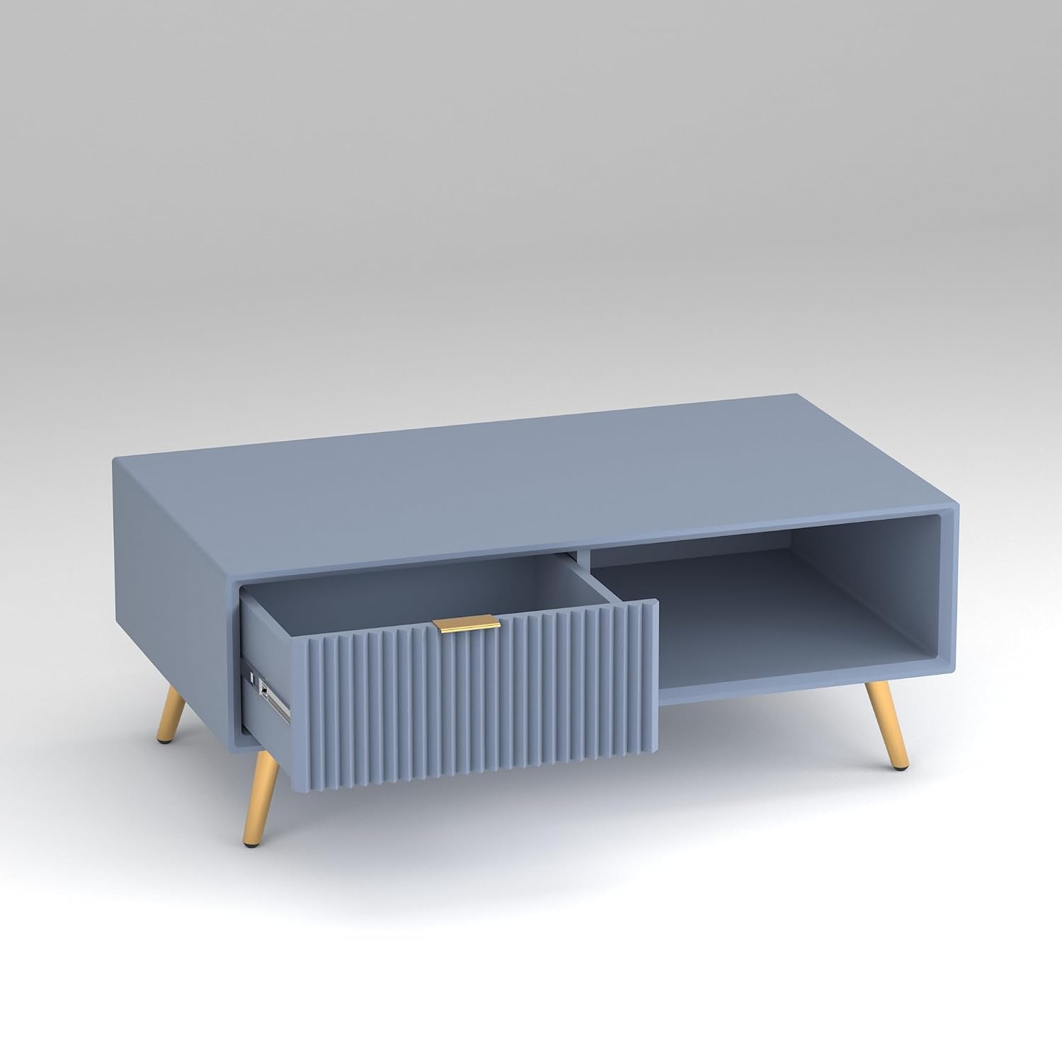 Craft D Art HDMR Premium Wood Coffee Table (Slate Blue)