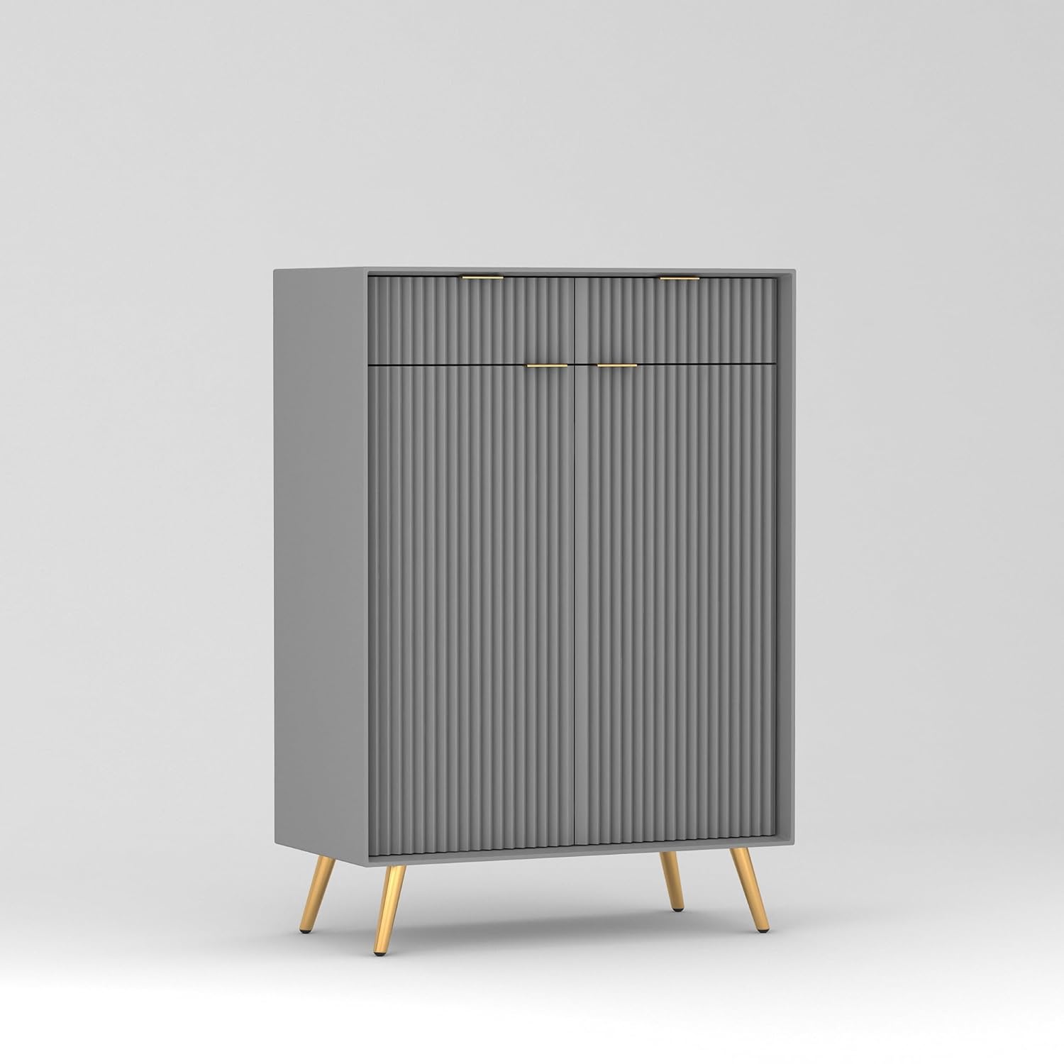 Craft D Art HDMR Premium Wood Sideboard Cabinet (Grey)