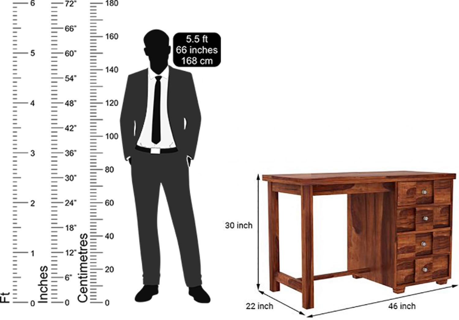 Solid Sheesham Wood Reading Writing Study Table