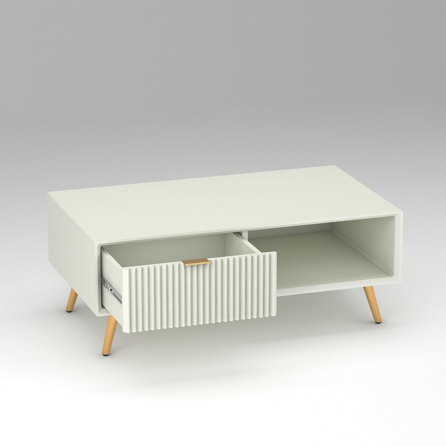 Craft D Art HDMR Premium Wood Coffee Table (White)