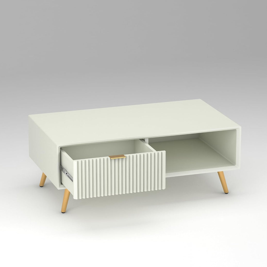 Craft D Art HDMR Premium Wood Coffee Table (White)