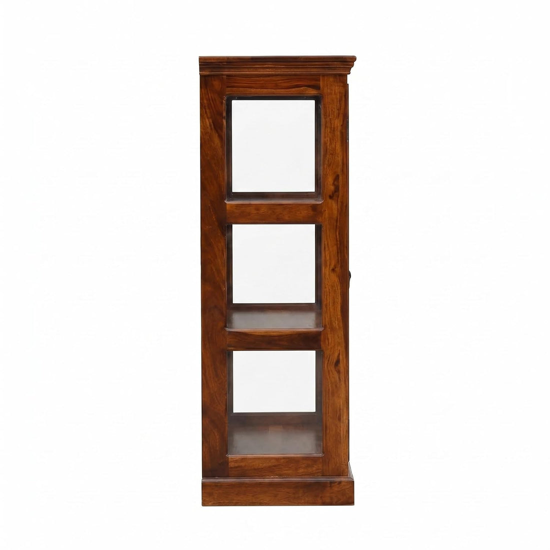 Premium Solid Wood Glass Door Display Cabinet & Bookcase