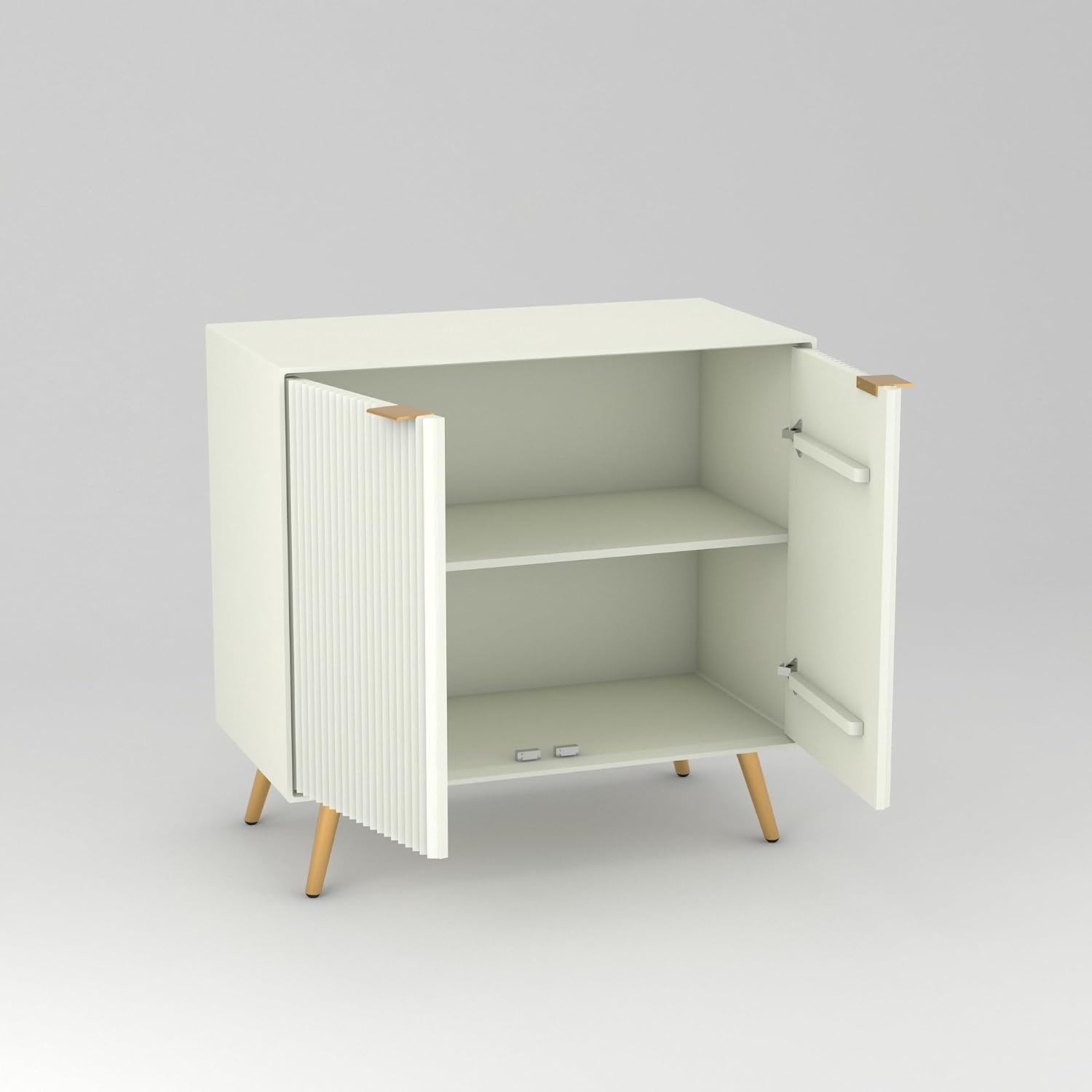 Craft D Art HDMR Premium Wood Sideboard Cabinet (White)