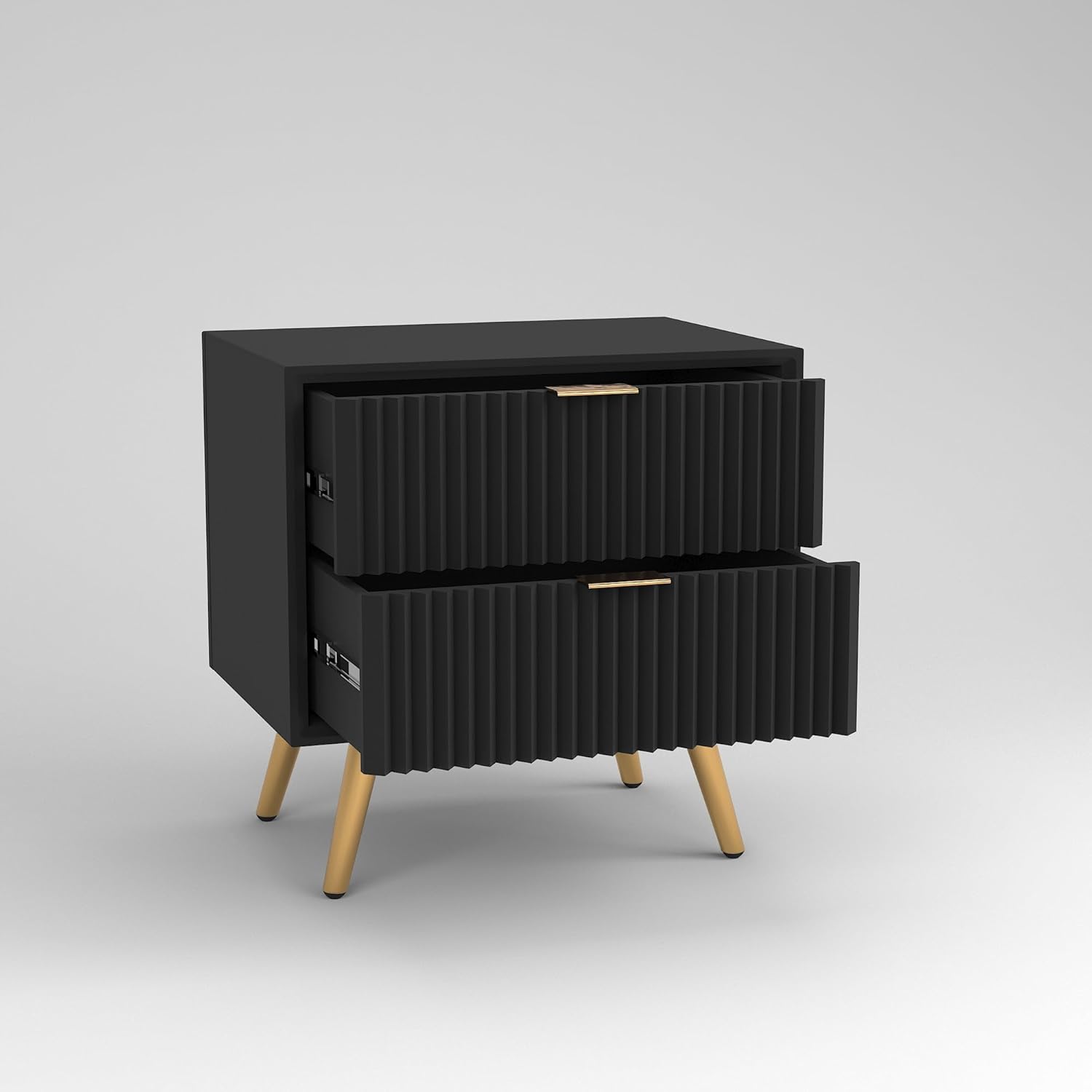 Modern Black Bedside Table