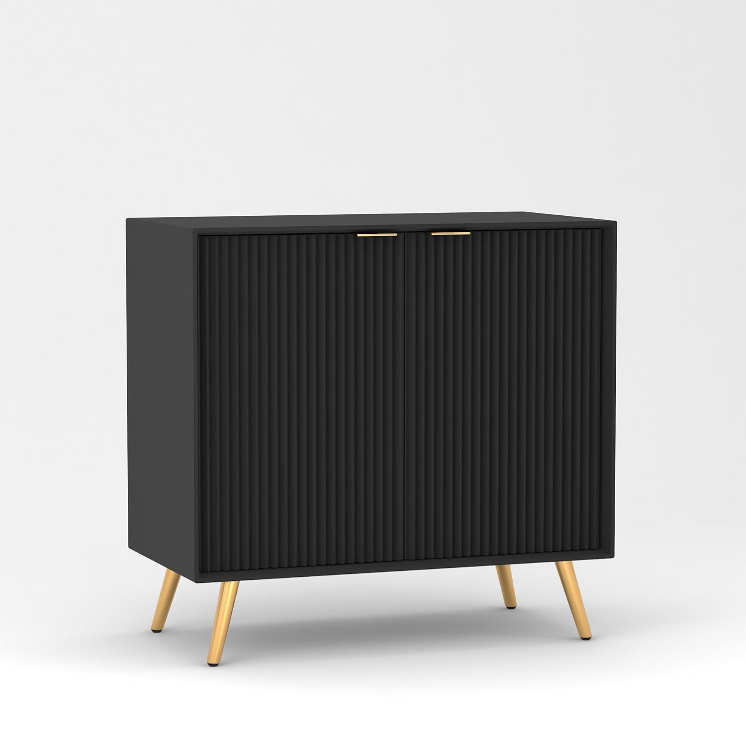 Craft D Art HDMR Premium Wood Sideboard Cabinet (Black)