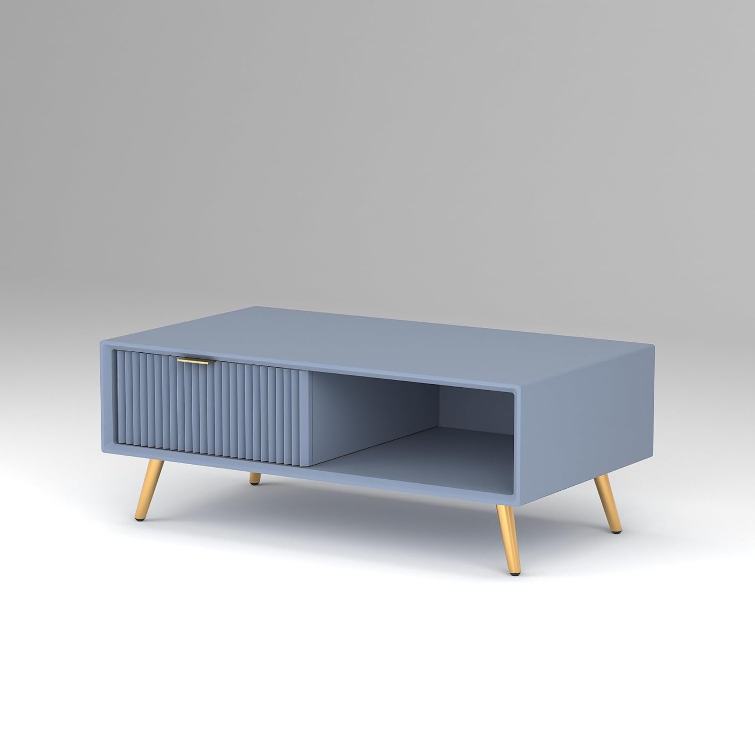 Craft D Art HDMR Premium Wood Coffee Table (Slate Blue)