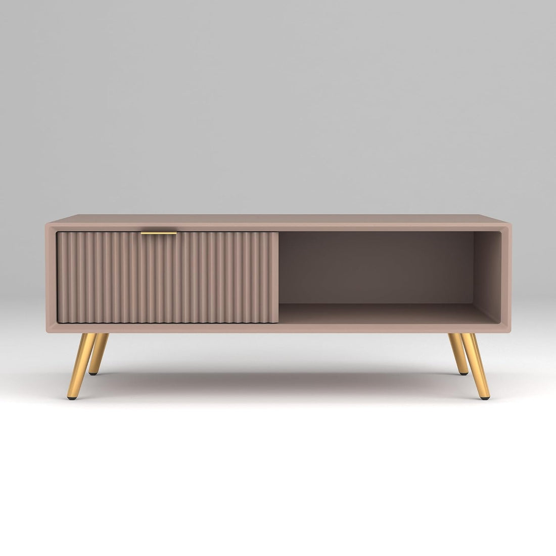 Craft D Art HDMR Premium Wood Coffee Table (Mocha Beige)