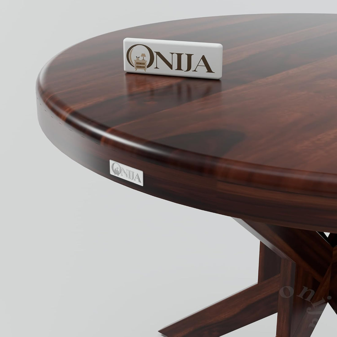 Premium Solid Wood Round Dining Table Set with Cane Back Chairs