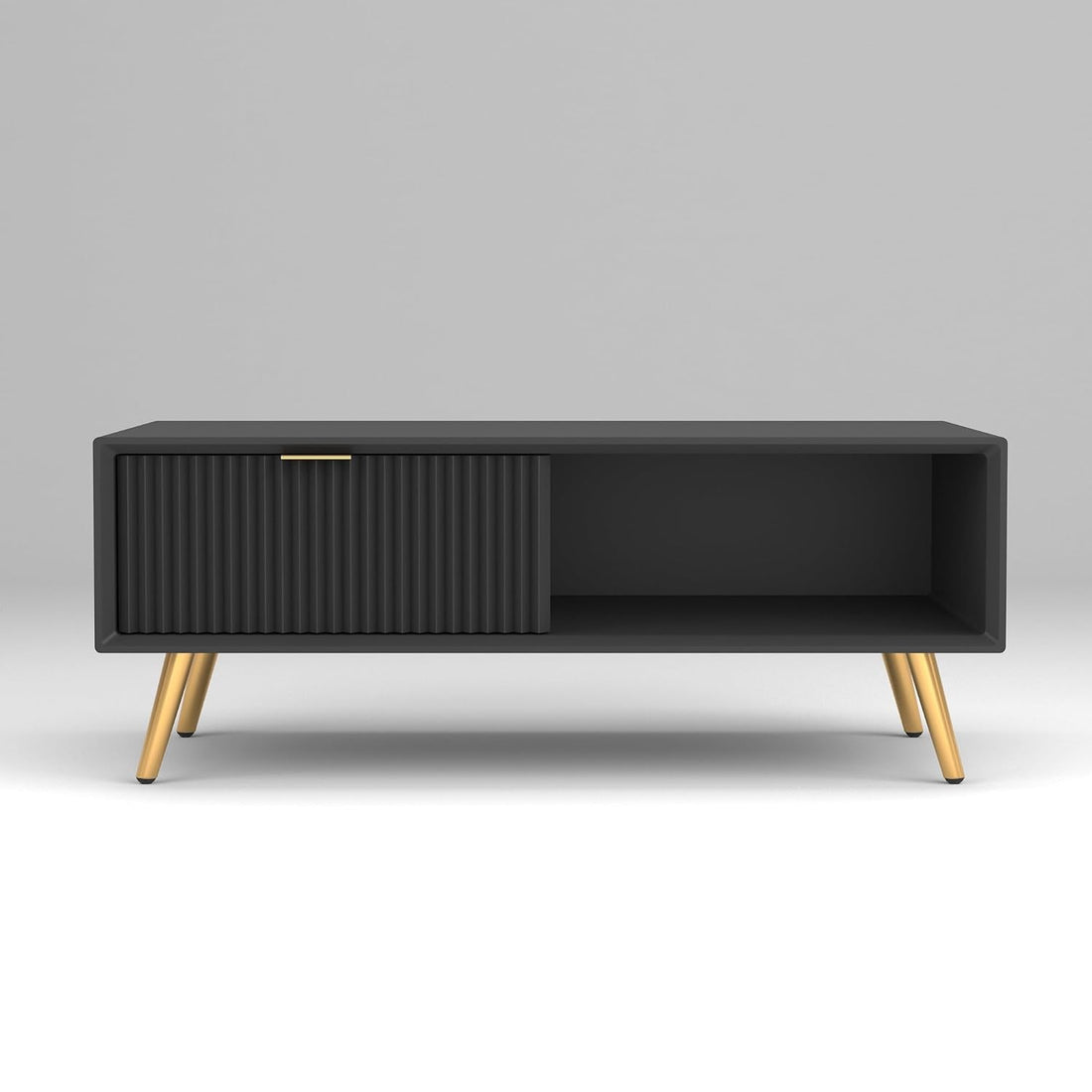 Craft D Art HDMR Premium Wood Coffee Table (Black)