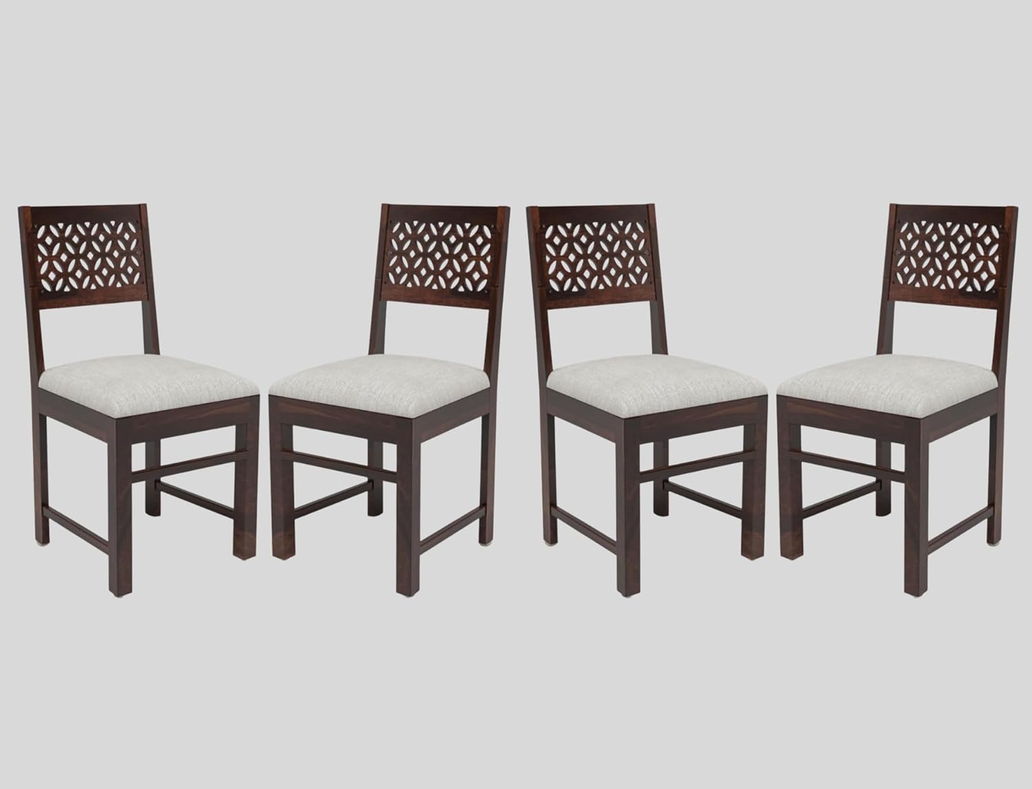 Sheesham Wooden 4 Dining Chair Set