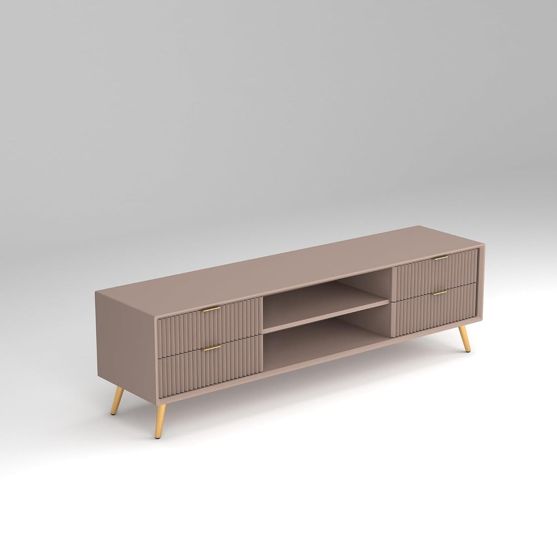 Craft D Art HDMR Premium Wood TV Unit for Living Room  (Mocha Beige)