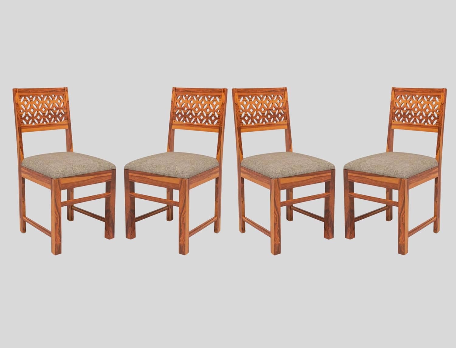 Sheesham Wooden 4 Dining Chair Set