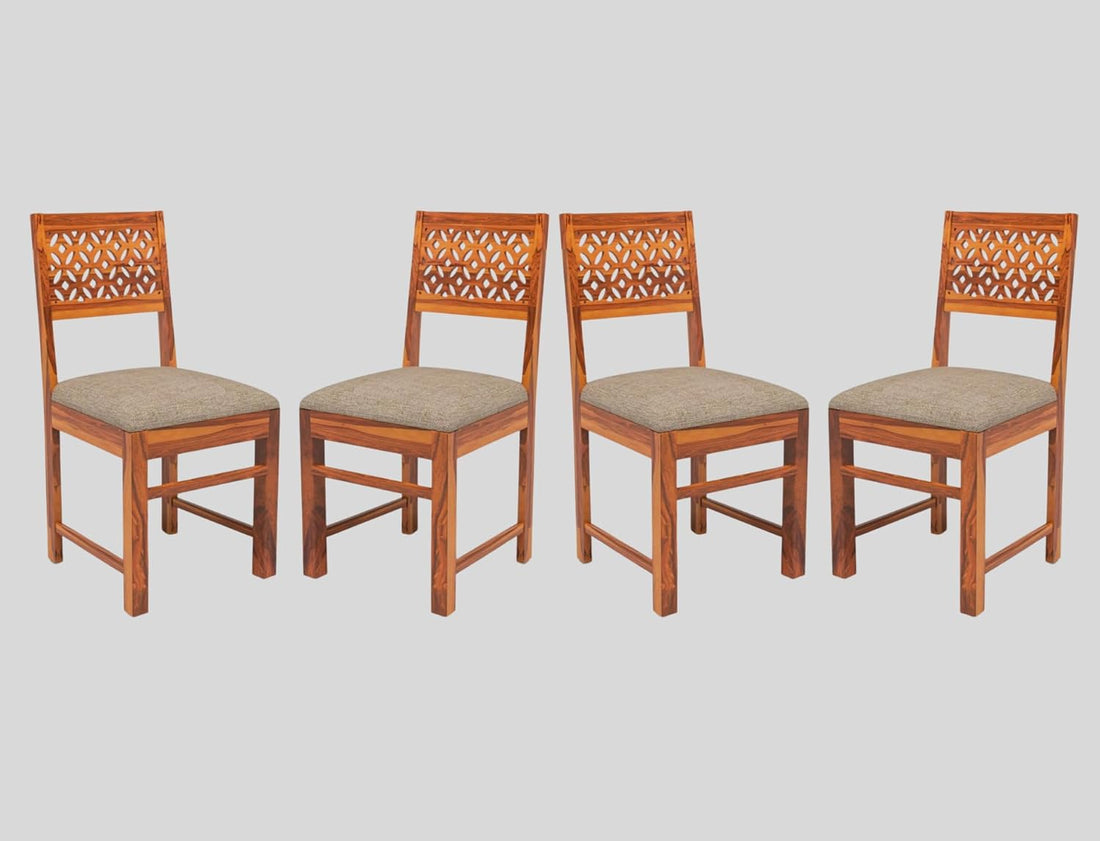 Sheesham Wooden 4 Dining Chair Set