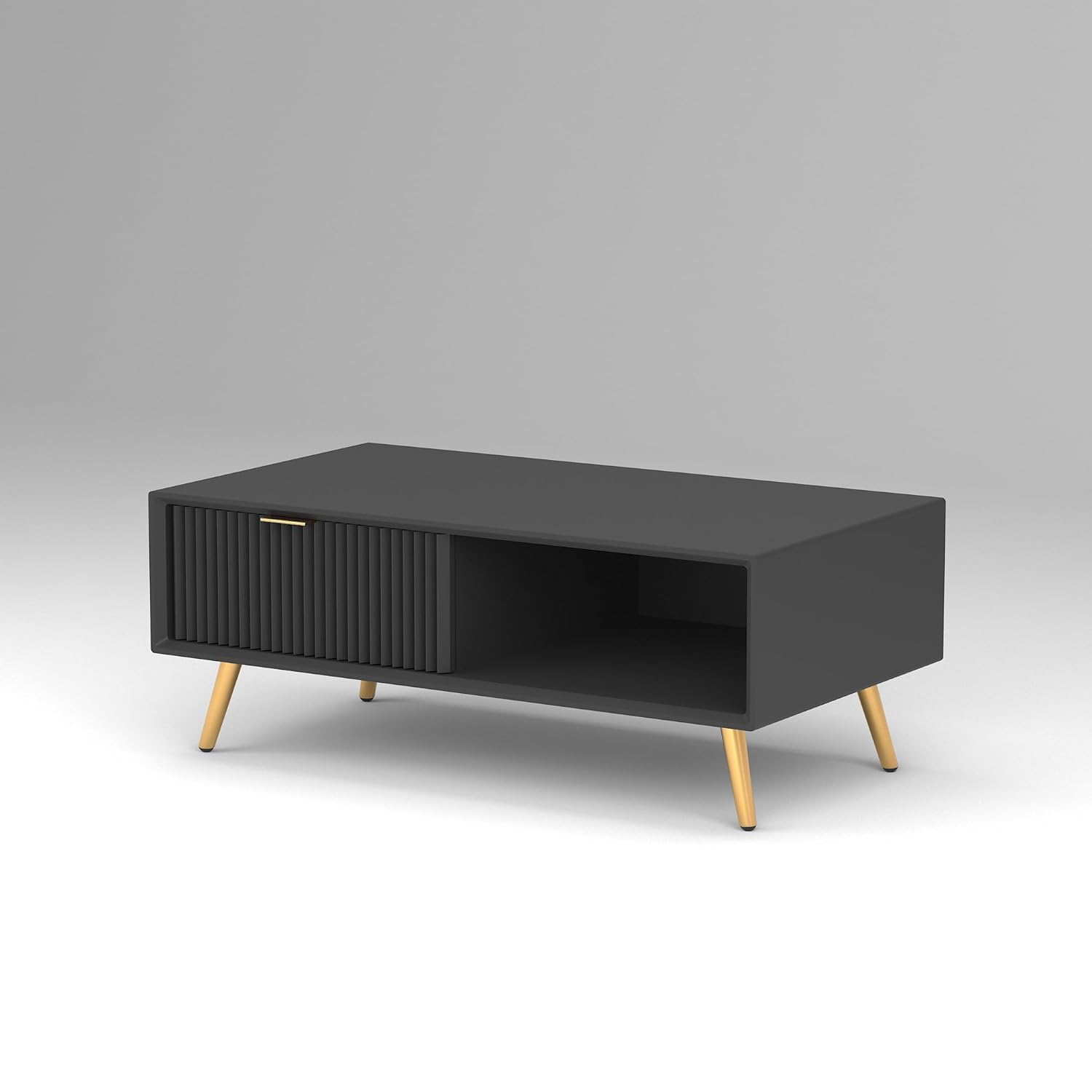 Craft D Art HDMR Premium Wood Coffee Table (Black)