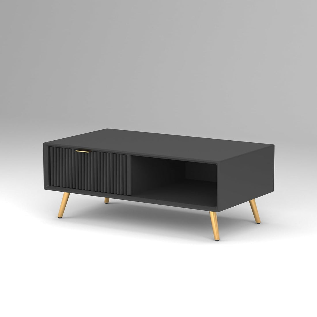Craft D Art HDMR Premium Wood Coffee Table (Black)