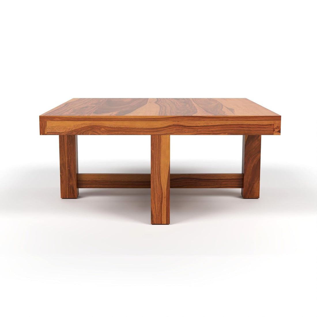 Craft D Art Furniture Solid Sheesham Wood Coffee Table with 4 Stool