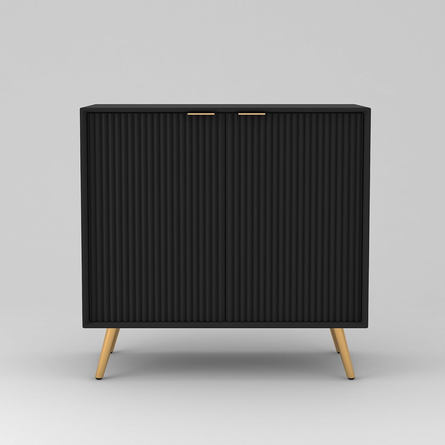 Craft D Art HDMR Premium Wood Sideboard Cabinet (Black)