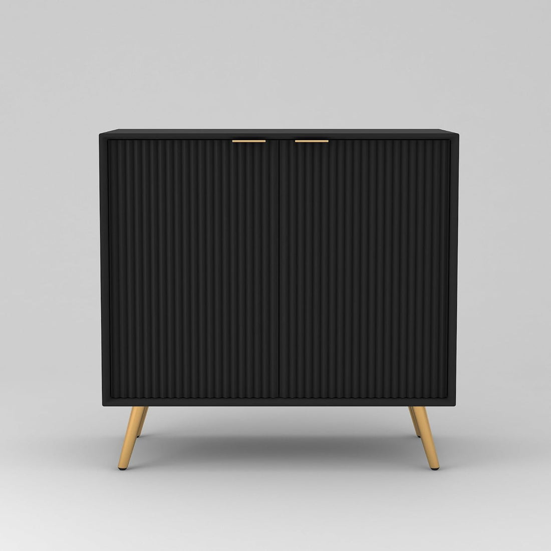 Craft D Art HDMR Premium Wood Sideboard Cabinet (Black)