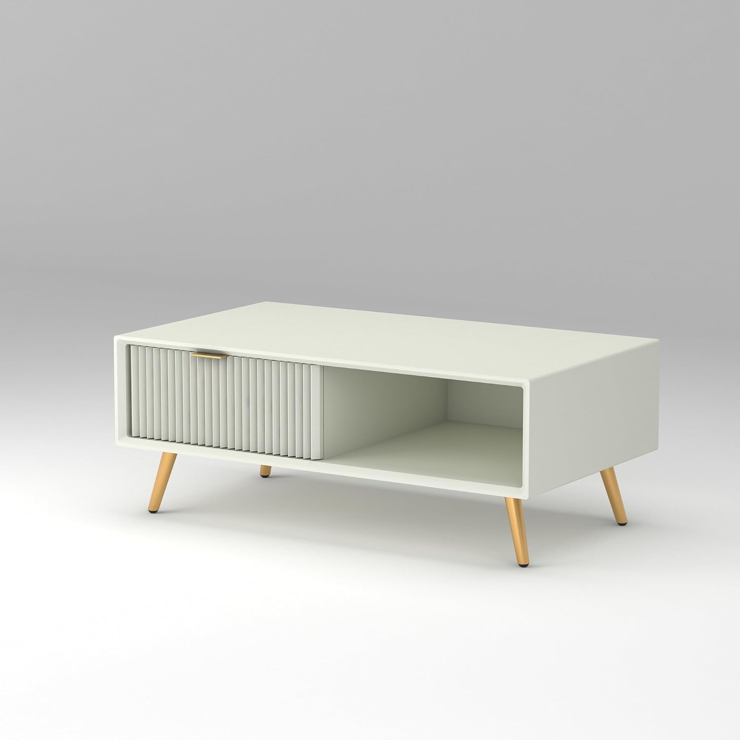 Craft D Art HDMR Premium Wood Coffee Table (White)