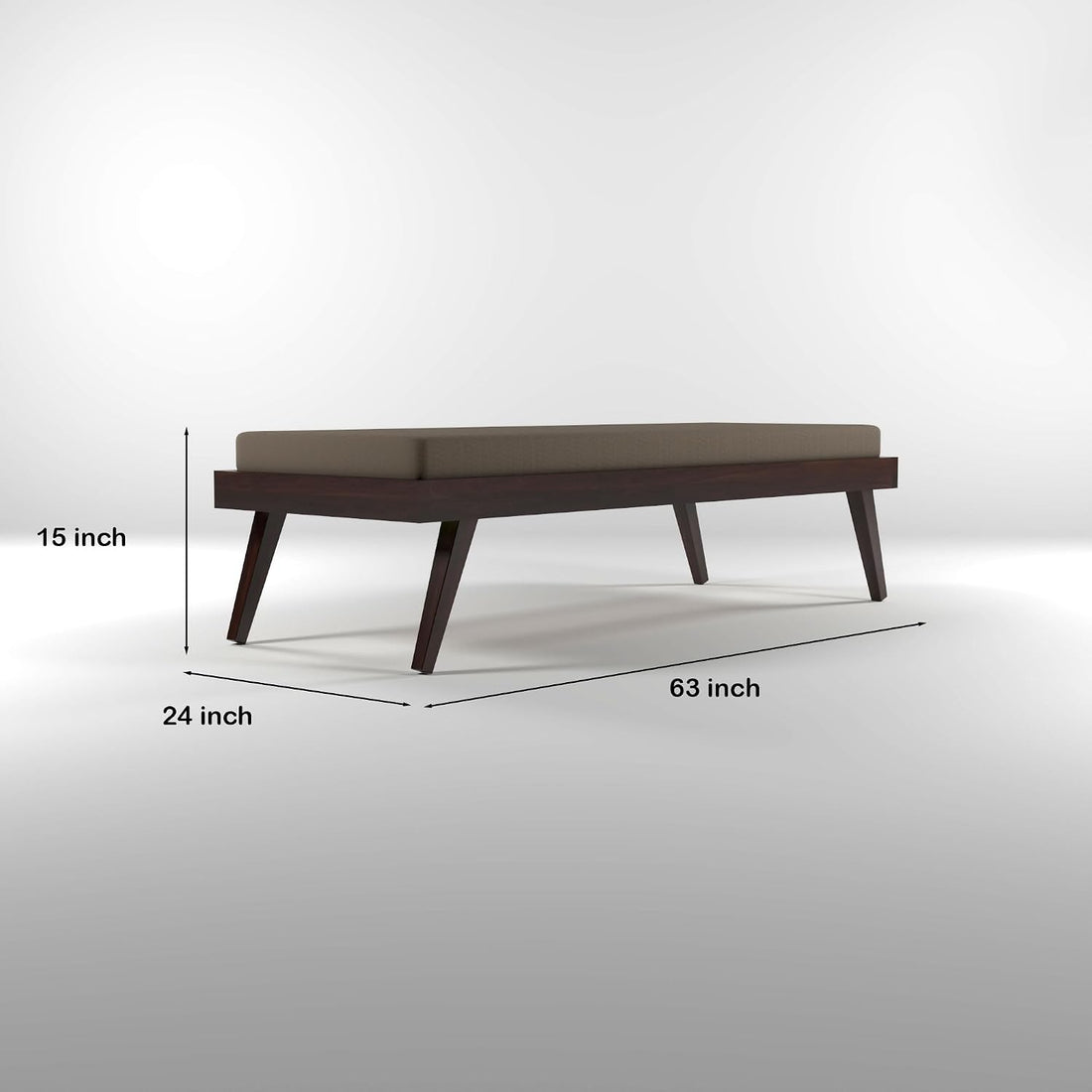 Craft D Art Solid Wood Sofa 3 Seater Sofa Diwan Bed (Without Mattress)