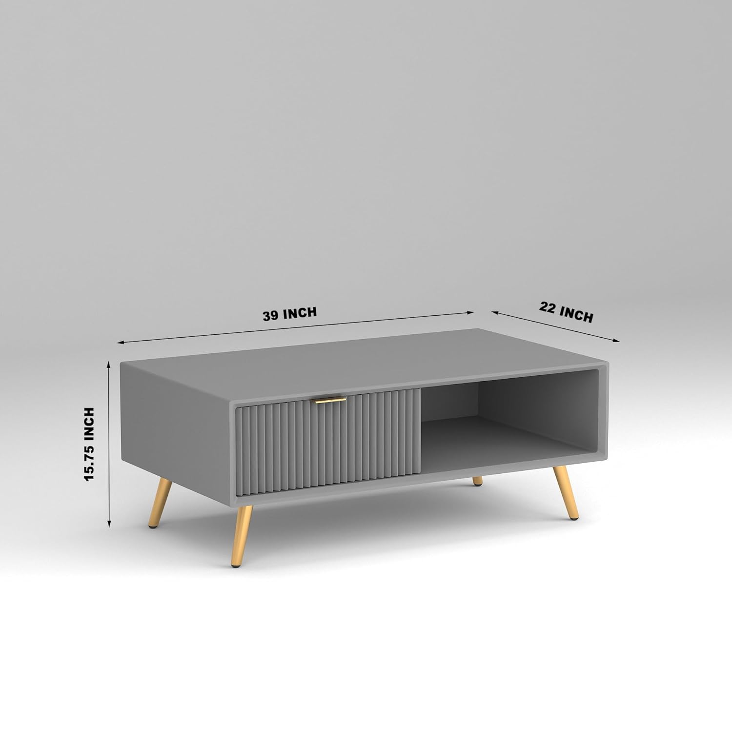 Craft D Art HDMR Premium Wood Coffee Table (Grey)