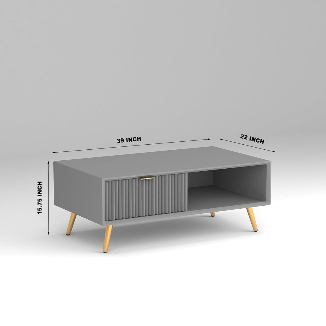 Craft D Art HDMR Premium Wood Coffee Table (Grey)