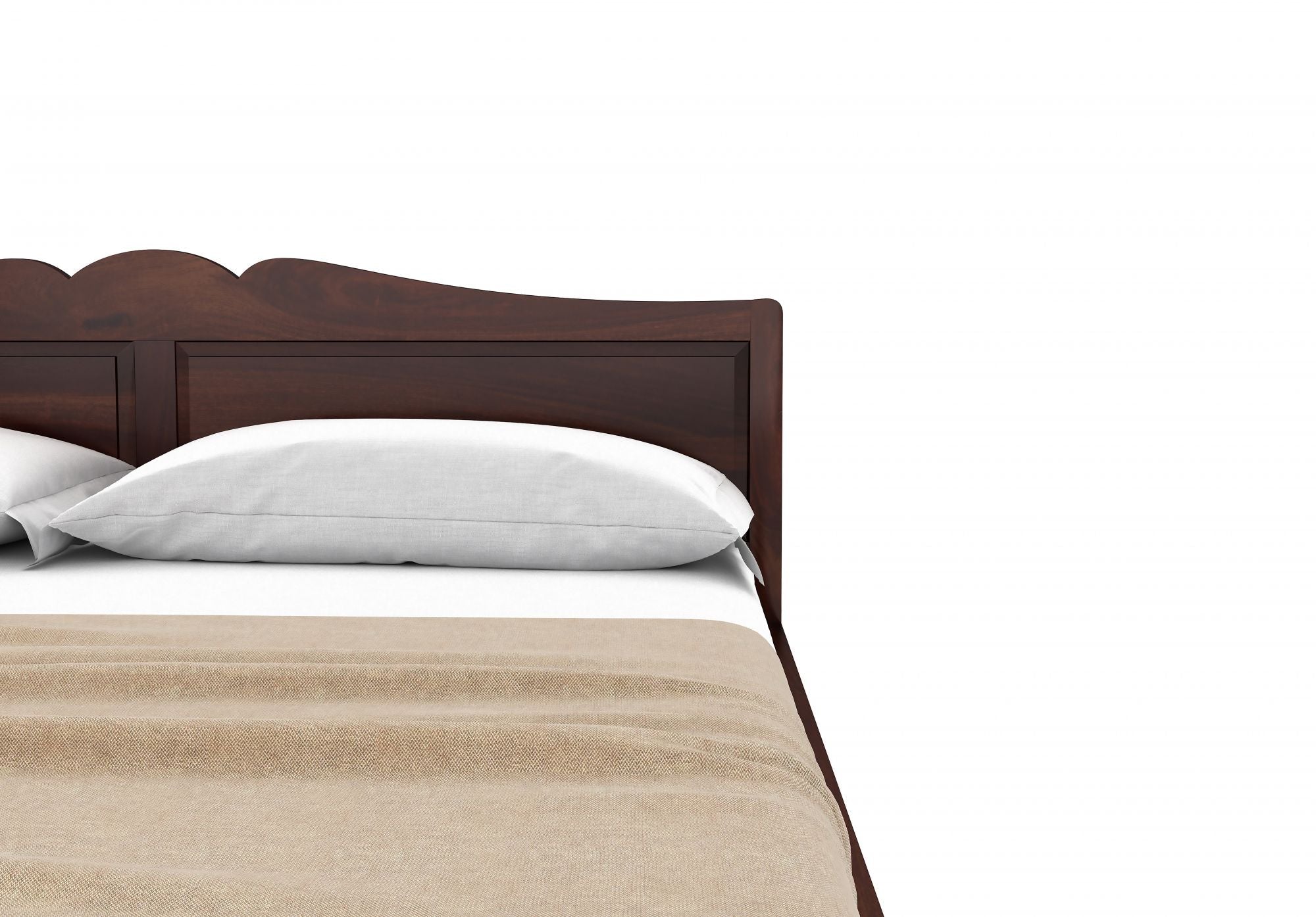 Craft D Art Sheesham Wood King Size Bed Without Storage (Walnut Finish)