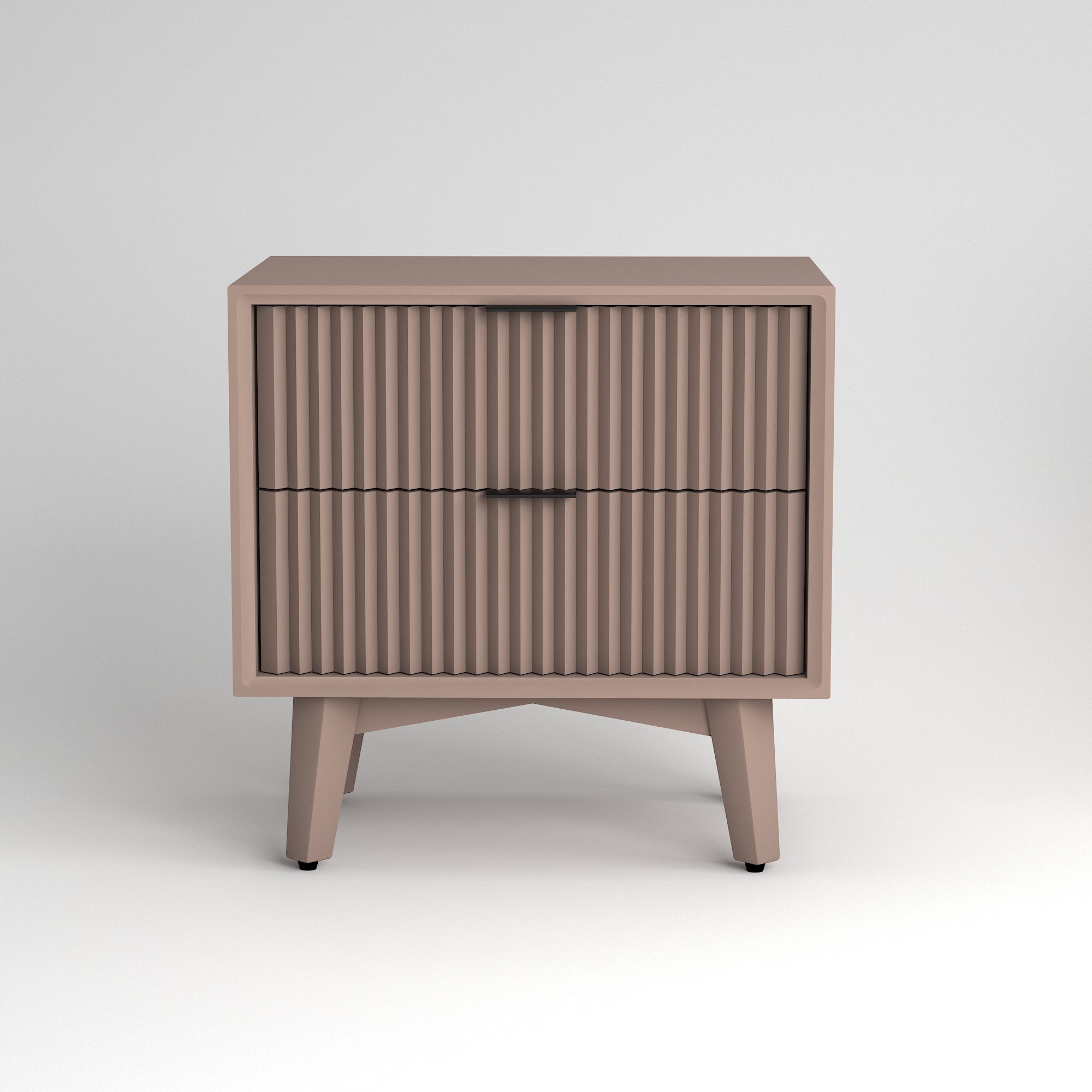 Craft D Art HDMR Premium Wood Bedside Table (Mocha Beige)