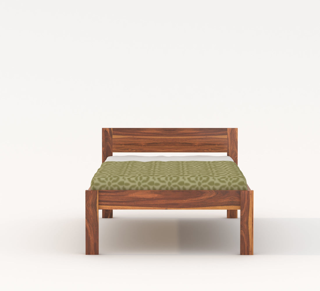 Craft D Art Sheesham Wood Single Bed Without Storage (Honey Finish)