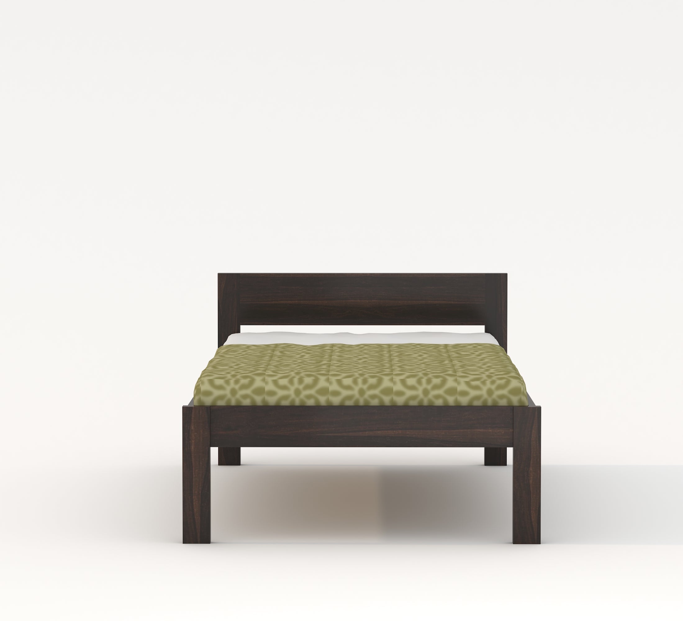 Craft D Art Sheesham Wood Single Bed Without Storage (Walnut Finish)