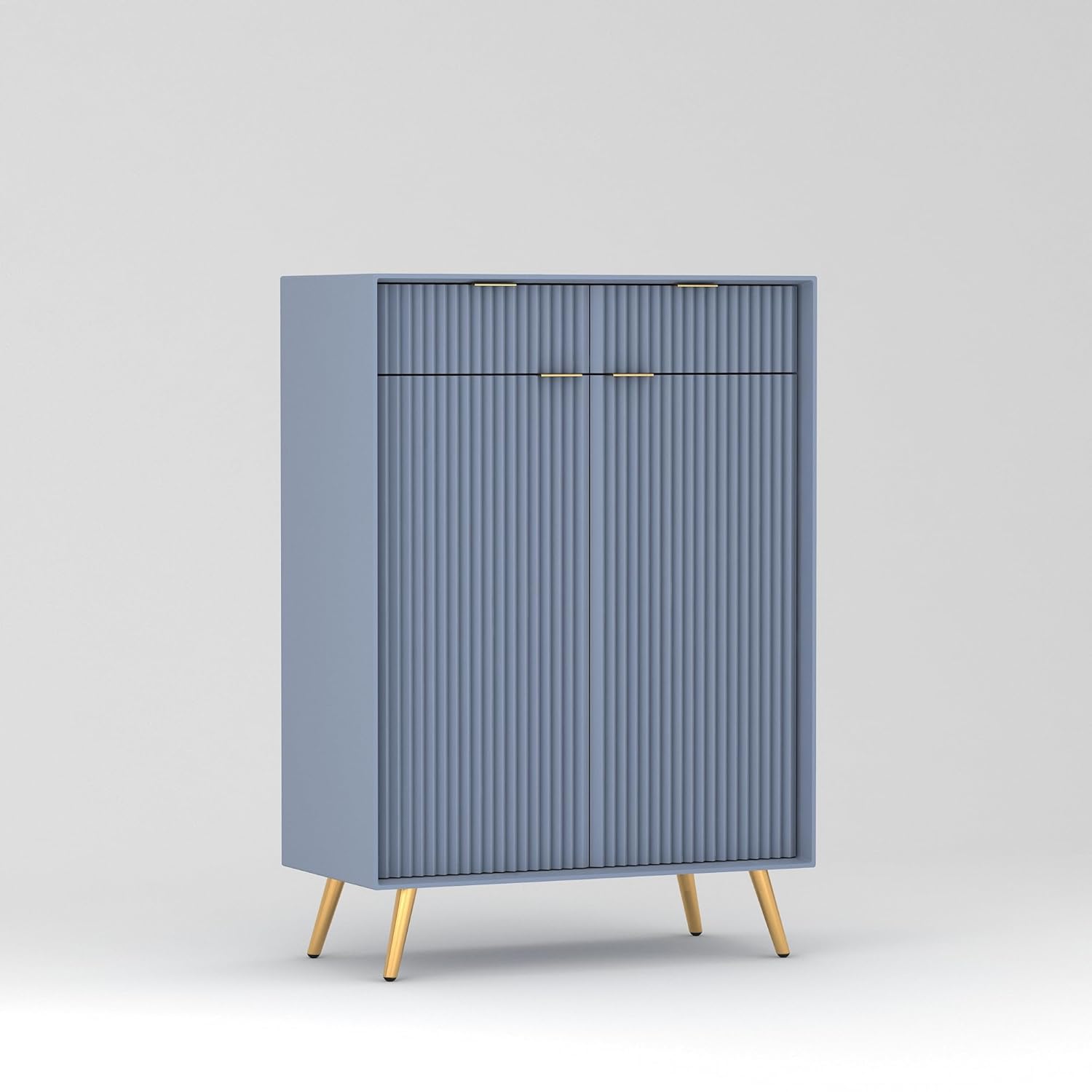Craft D Art HDMR Premium Wood Sideboard Cabinet (Slate Blue)