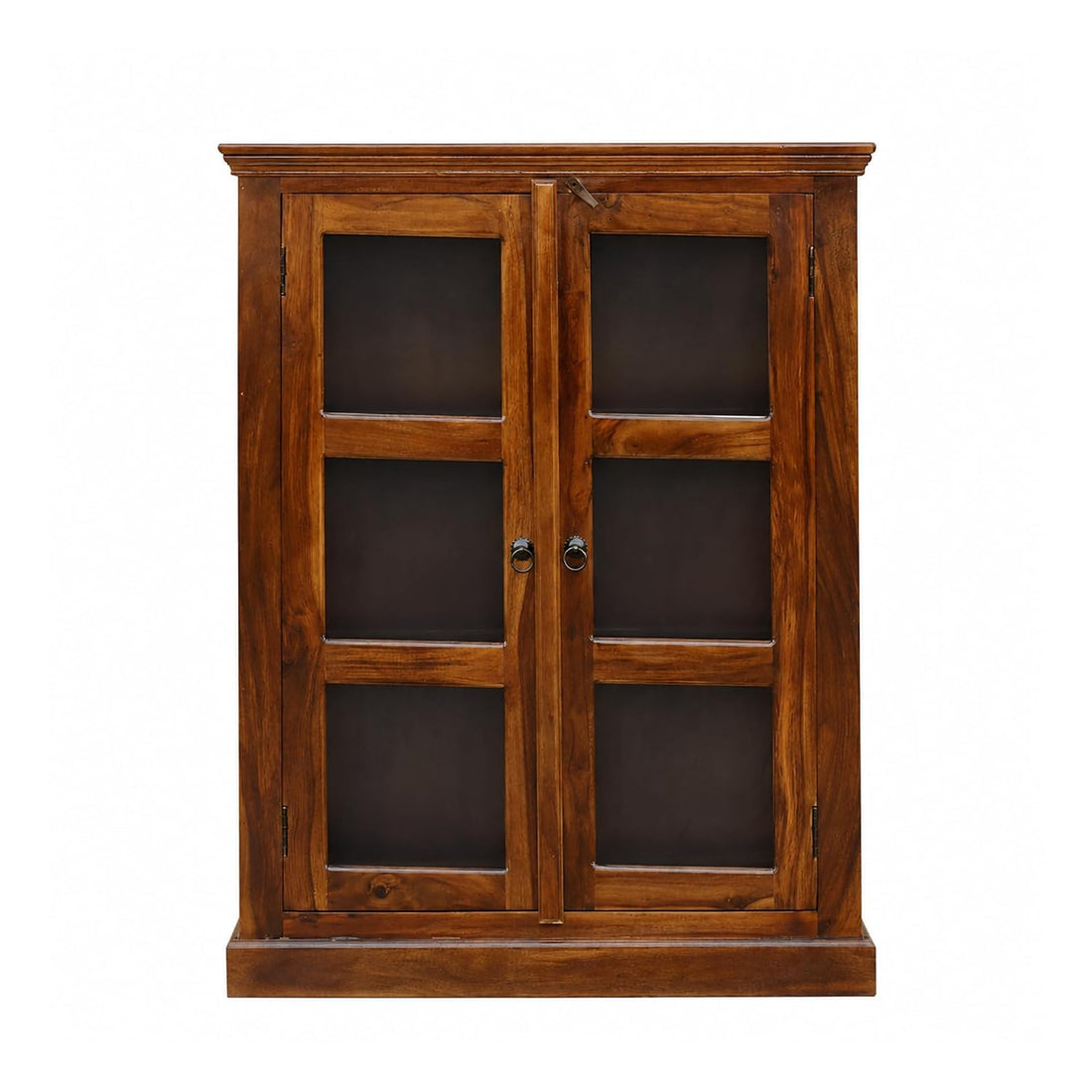 Premium Solid Wood Glass Door Display Cabinet & Bookcase