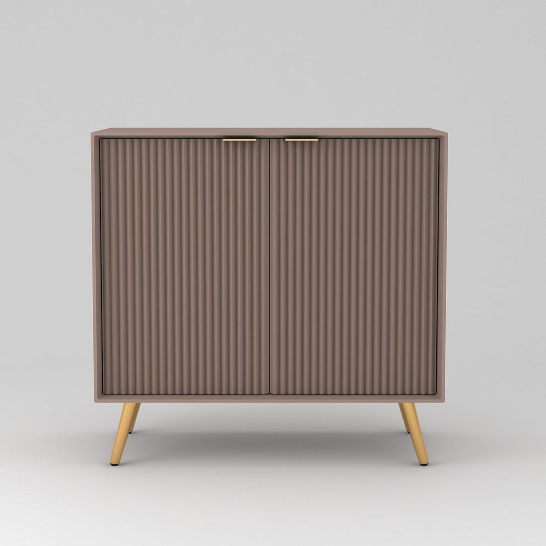 Craft D Art HDMR Premium Wood Sideboard Cabinet (Mocha Beige)