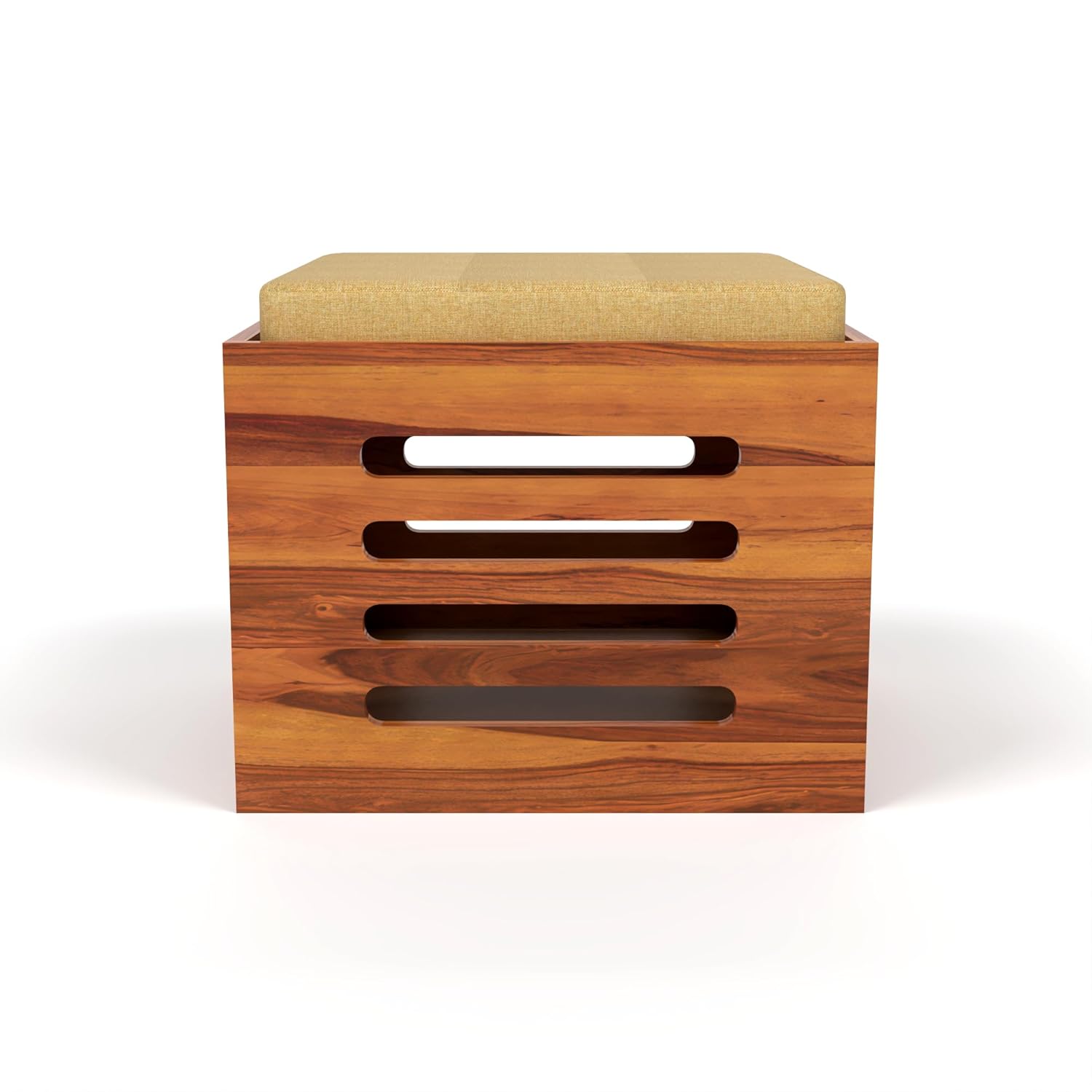Craft D Art Furniture Solid Sheesham Wood Coffee Table with 4 Stool